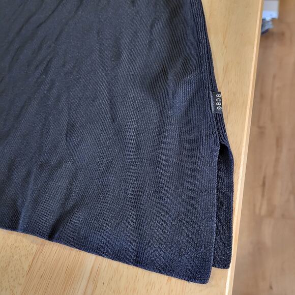 BCBGMAXAZRIA Black Maxi Bodycon Long Sleeve Dress Silver Circle Bust M - Picture 4 of 12